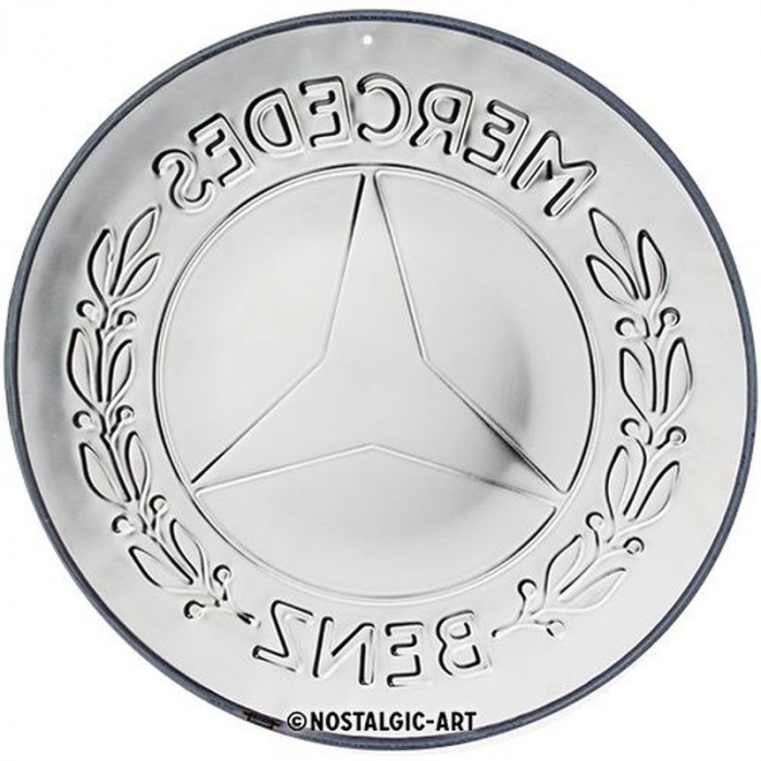 Blechschild Mercedes rund 3